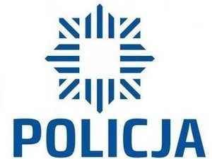 Zdjęcie przedstawia logo policji