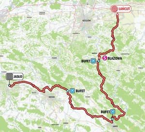 Mapa I etapu Łańcut  - Jasło