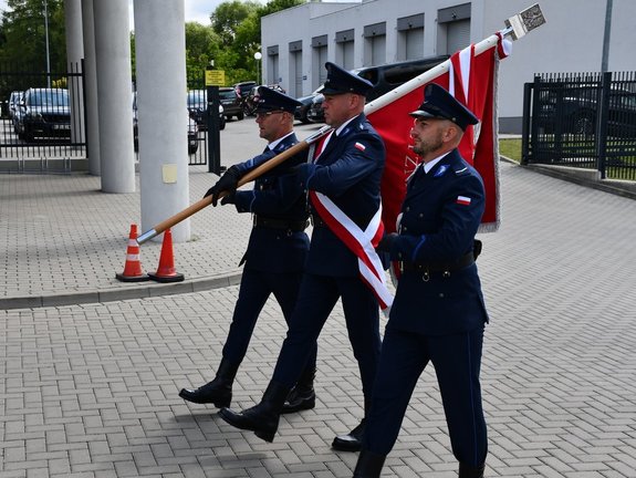 funkcjonariusze podczas obchodów Święta Policji w Jaśle