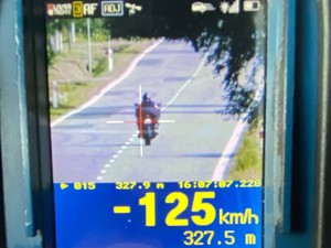 Zarejestrowana prędkość z jaką poruszał się kierujący