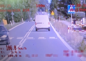 Zarejestrowana prędkość z jaką poruszał się kierujący