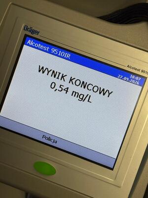 Wynik badania alkomatem